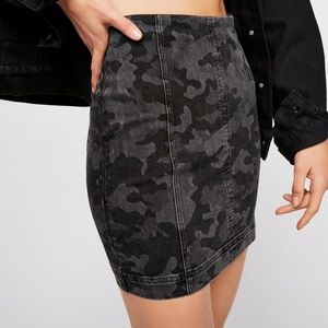 Free People black camp skirt